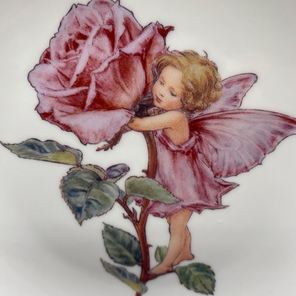 ReutterFlower Fairies side plates x2 white porcelain, gold rims. Germany 2006 - Picture 3 of 5